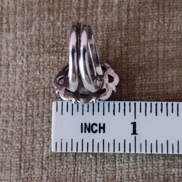 925 Silver Double Band Turquoise Ring - Picture 13 of 13